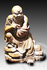 竹雕指钵罗汉