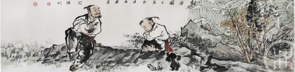 对弈图，138×34，8000元每平尺，尹晶华.jpg
