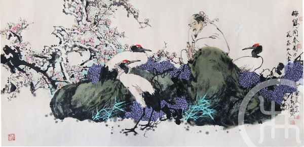 梅鹤同春图，四尺，12000元每平尺，李玉凯.jpg