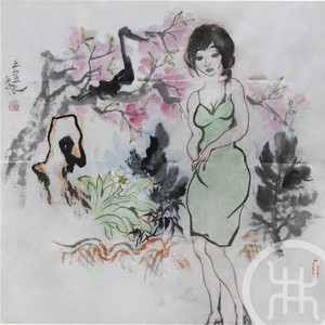 绿衣美女