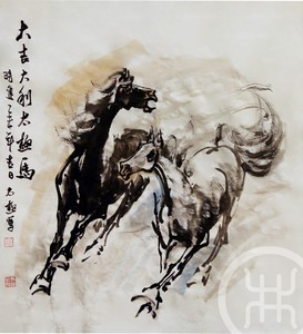 大吉大利太极马 